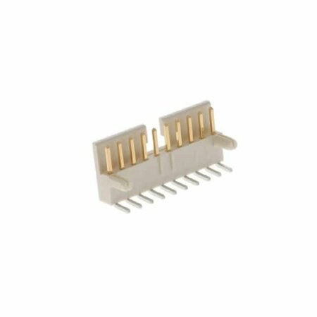 FCI Board Connector, 10 Contact(S), 1 Row(S), Male, Right Angle, 0.079 Inch Pitch, Solder Terminal,  91269-110LF